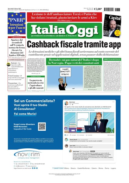 Italia oggi : quotidiano di economia finanza e politica